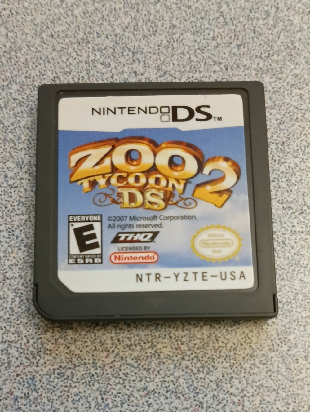 Zoo Tycoon 2 Nintendo DS Cartridge - Blue and White Label